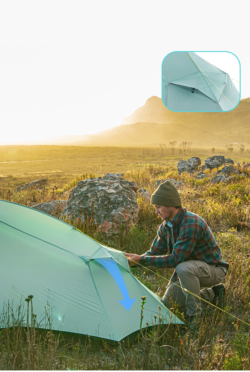 Cheap Goat Tents  New Arrival SHARED 2 Ultralight Outdoor Camping 20D Single Silicone Nylon Waterproof Tent Tents 
